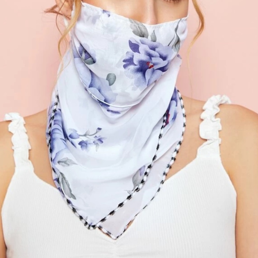 (All Scarf Masks - 2/$30) Floral Scarf Mask